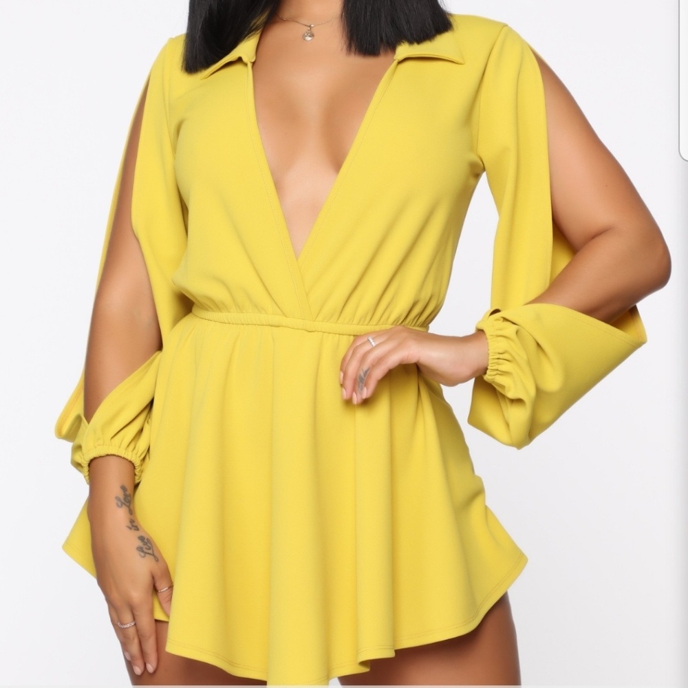 Mustard yellow Romper